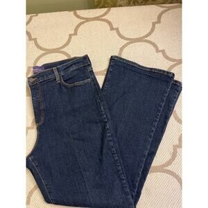 NYDJ Lift tuck bootcut dark wash blue jeans, size 18P